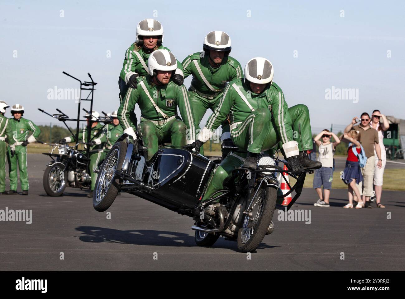 Berlin, 19.09.2009, The Berlin Police Motorcycle Sports Group, Berlin, Germany, Europe Stock Photo