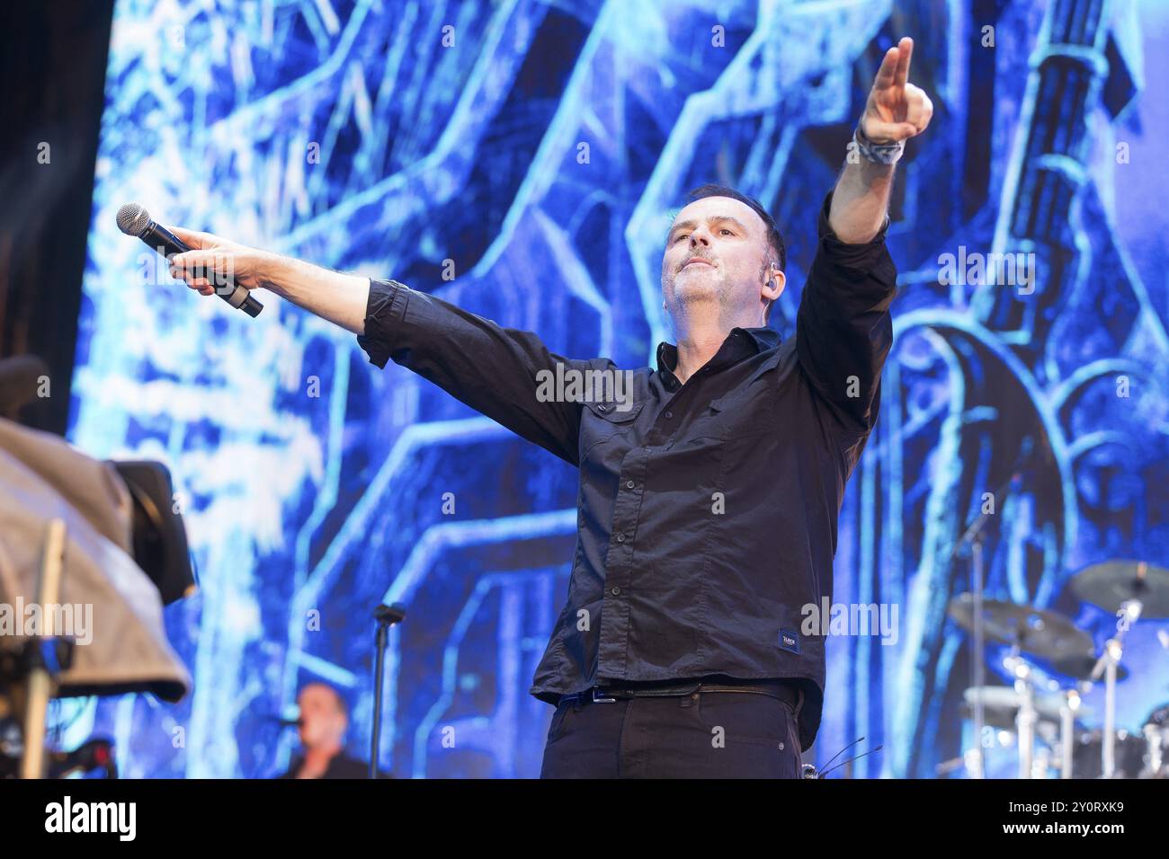 Hansi Kuersch, singer of the band Blind Guardian, at the Wacken Open