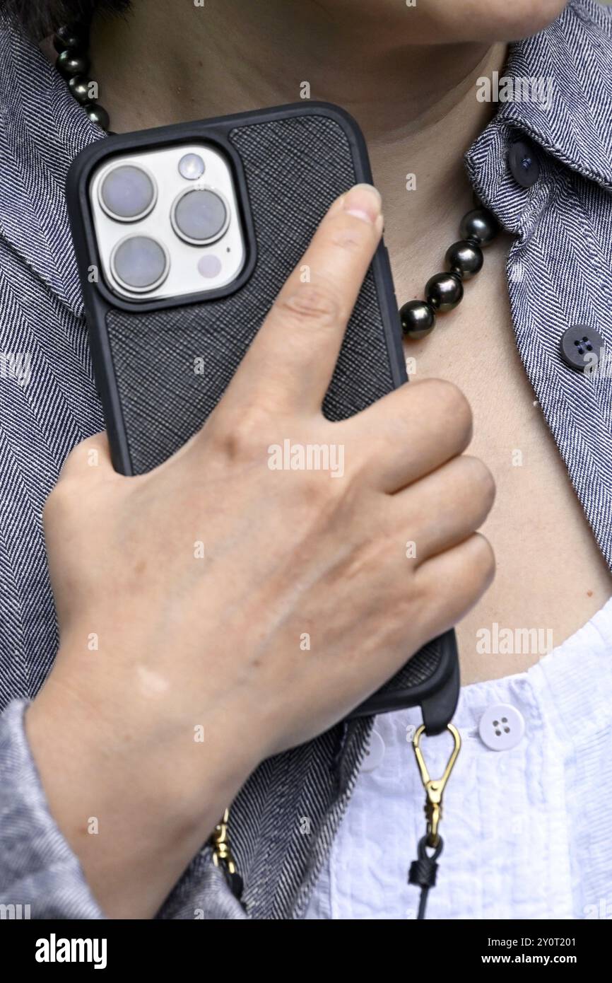 Woman with mobile phone Stock Photo