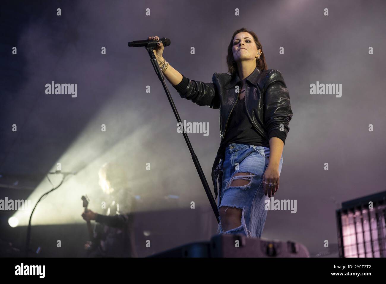 Stefanie Kloss, singer of Silbermond live on Auf Auf, Sommer 2024 Tour ...