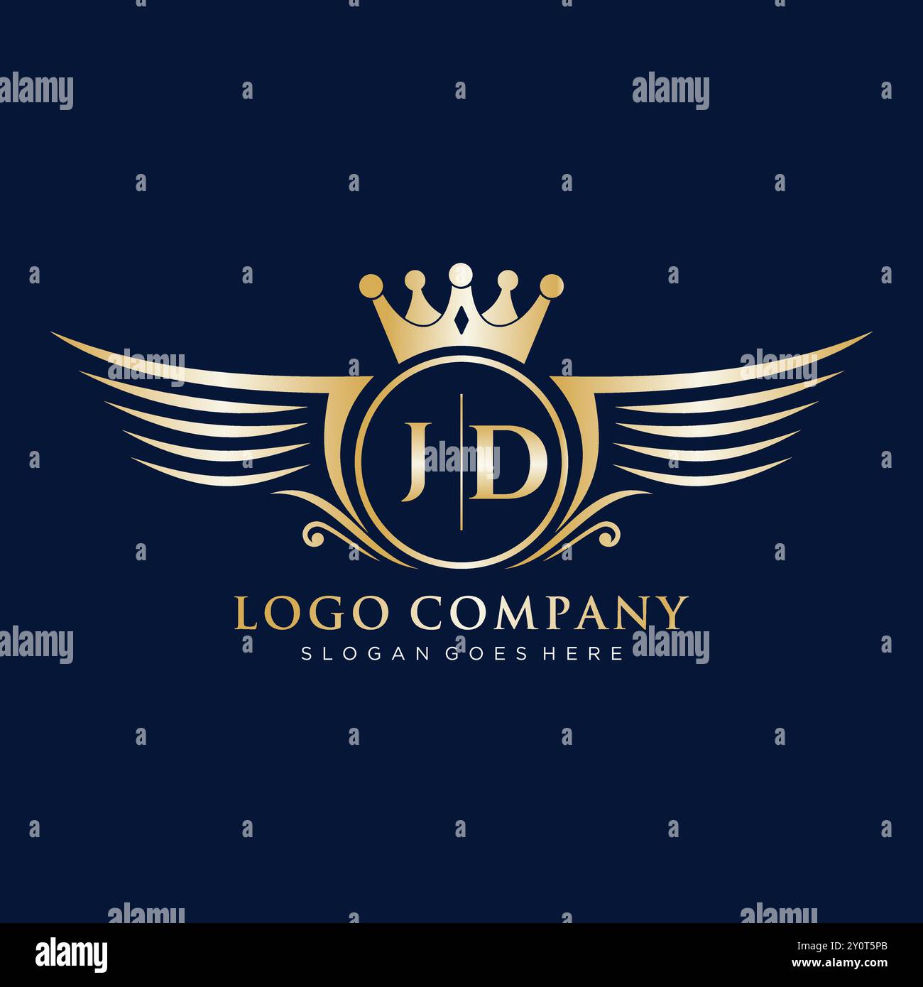 JD Letter Initial with Royal Wing Logo Stock Vector Image & Art - Alamy