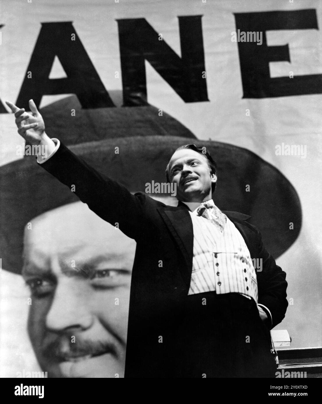 Orson Welles - Promotional still for the 1941 film, Citizen Kane Stock Photo