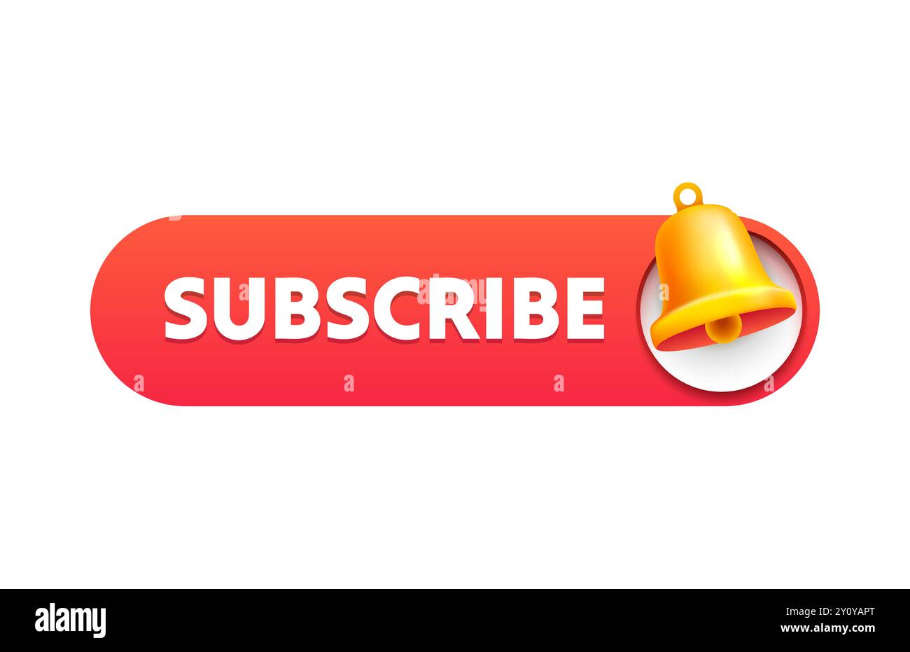 Subscribe now, bell notification for new content. Vector Stock Vector