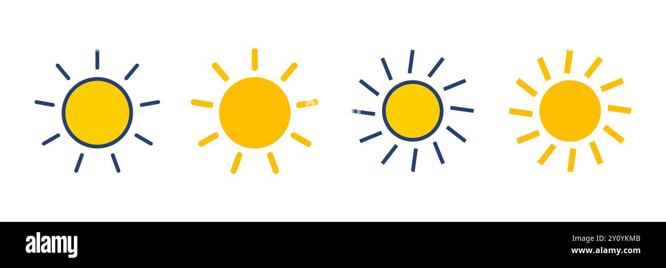 Sun icon vector. Brightness Icon vector Stock Vector Image & Art - Alamy