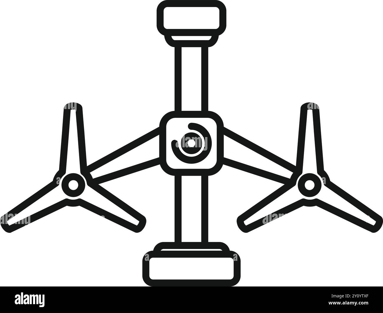 Simple wind turbine generating clean energy, symbolizing sustainability ...