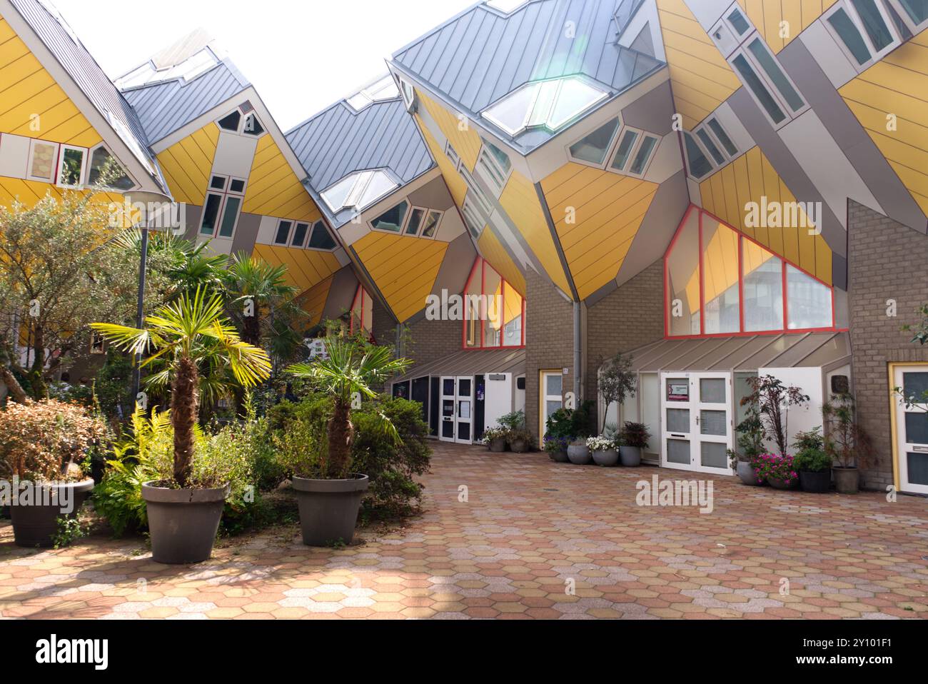 The iconic 'Cube Houses' in Rotterdam, Netherlands., are a set of ...
