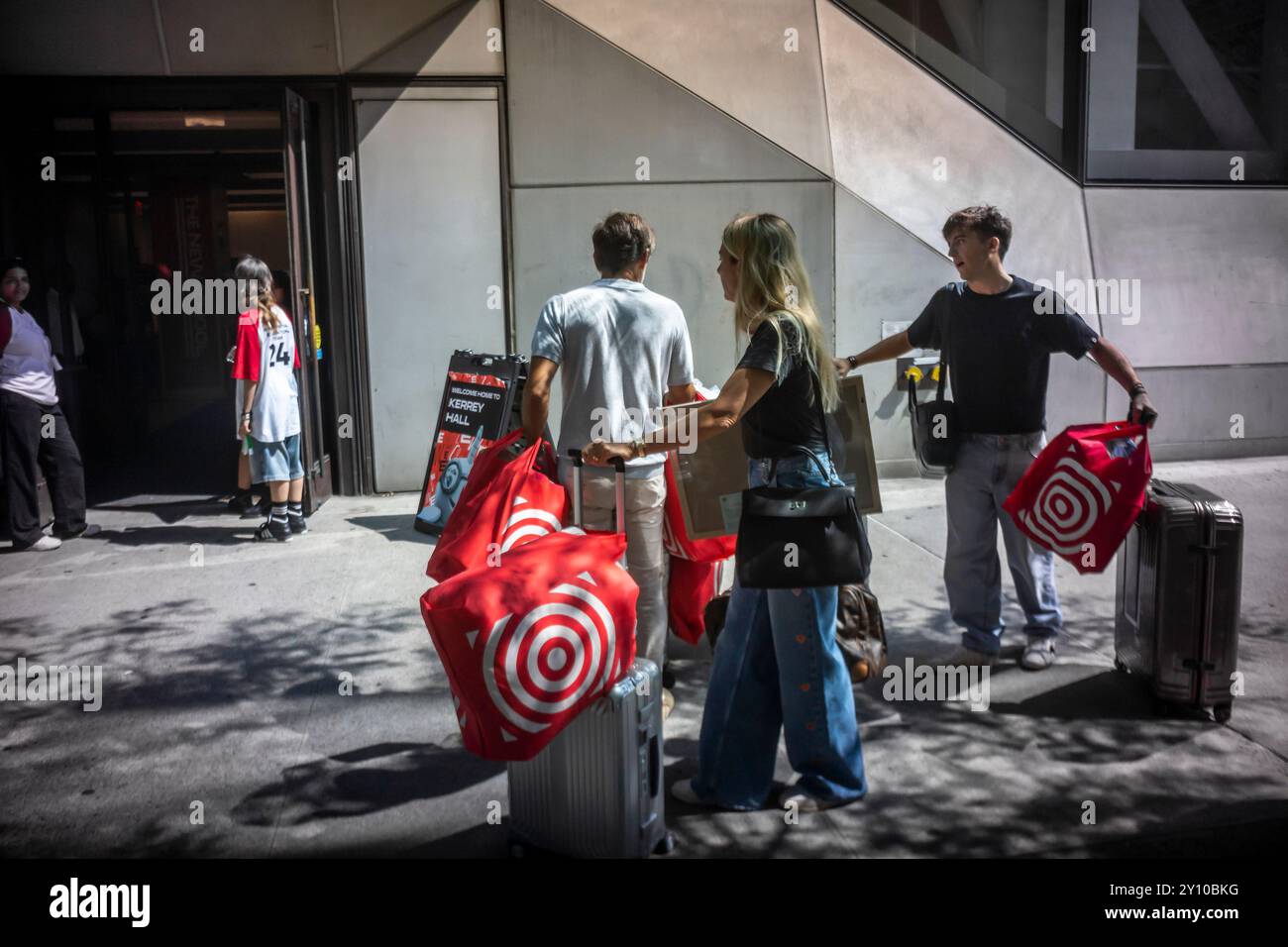 Students check into their dorm rooms and orientation at Kerrey Hall at