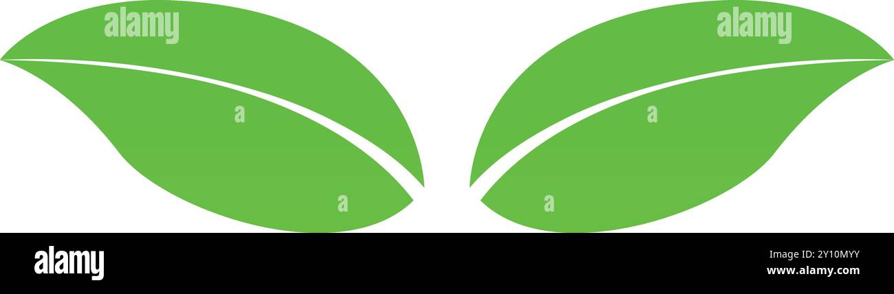 Green Leaf icon, Tree Leaf icon, nature element sign, Leaves icon ...