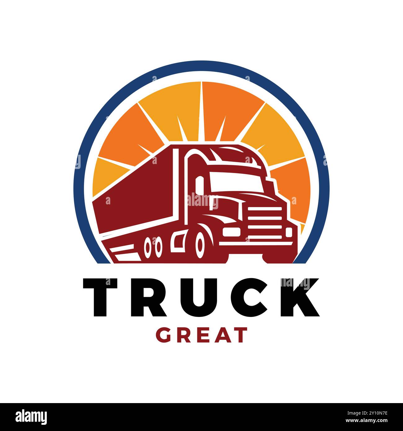 Truck Icon Logo Design Template Stock Vector