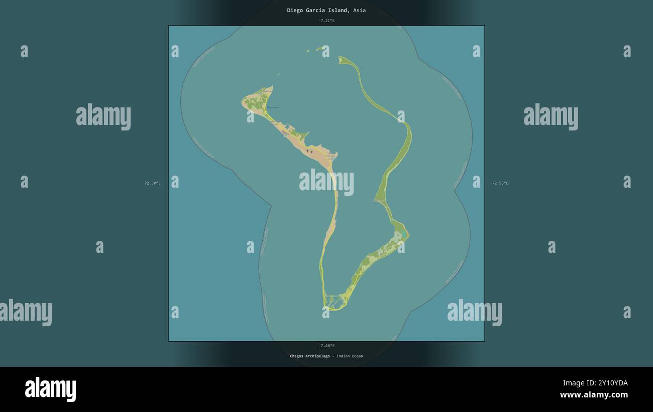 Diego Garcia Island in the Indian Ocean, belonging to British Indian ...