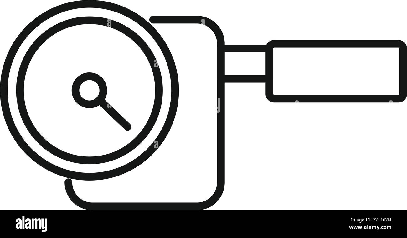 Manometer measuring device showing pressure icon outline vector Stock ...