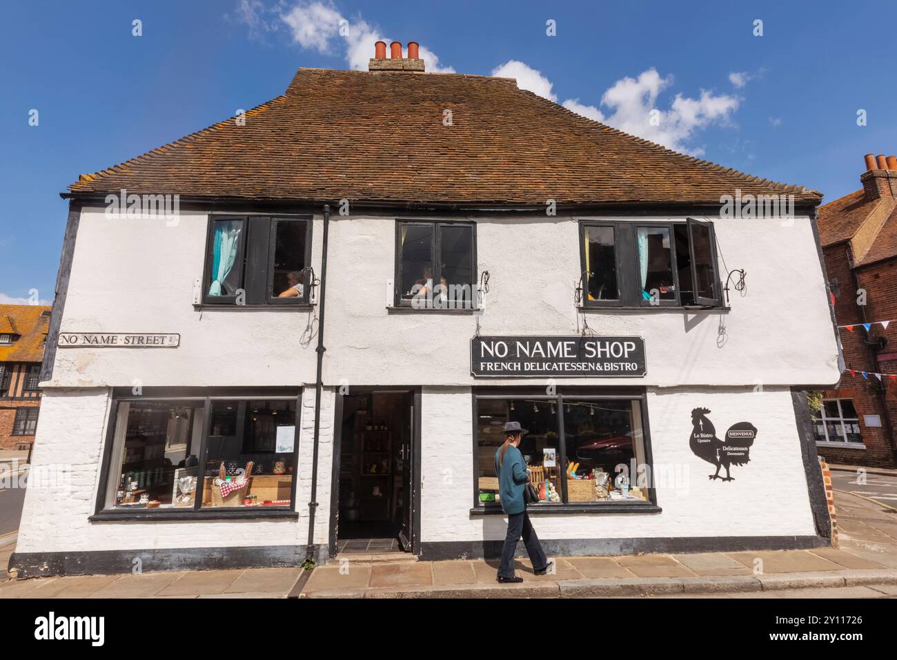 England, Kent, Sandwich, No Name Street and No Name Shop Stock Photo