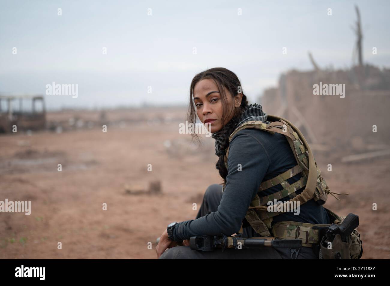 Special Ops Lioness Zoe Saldana Stock Photo - Alamy