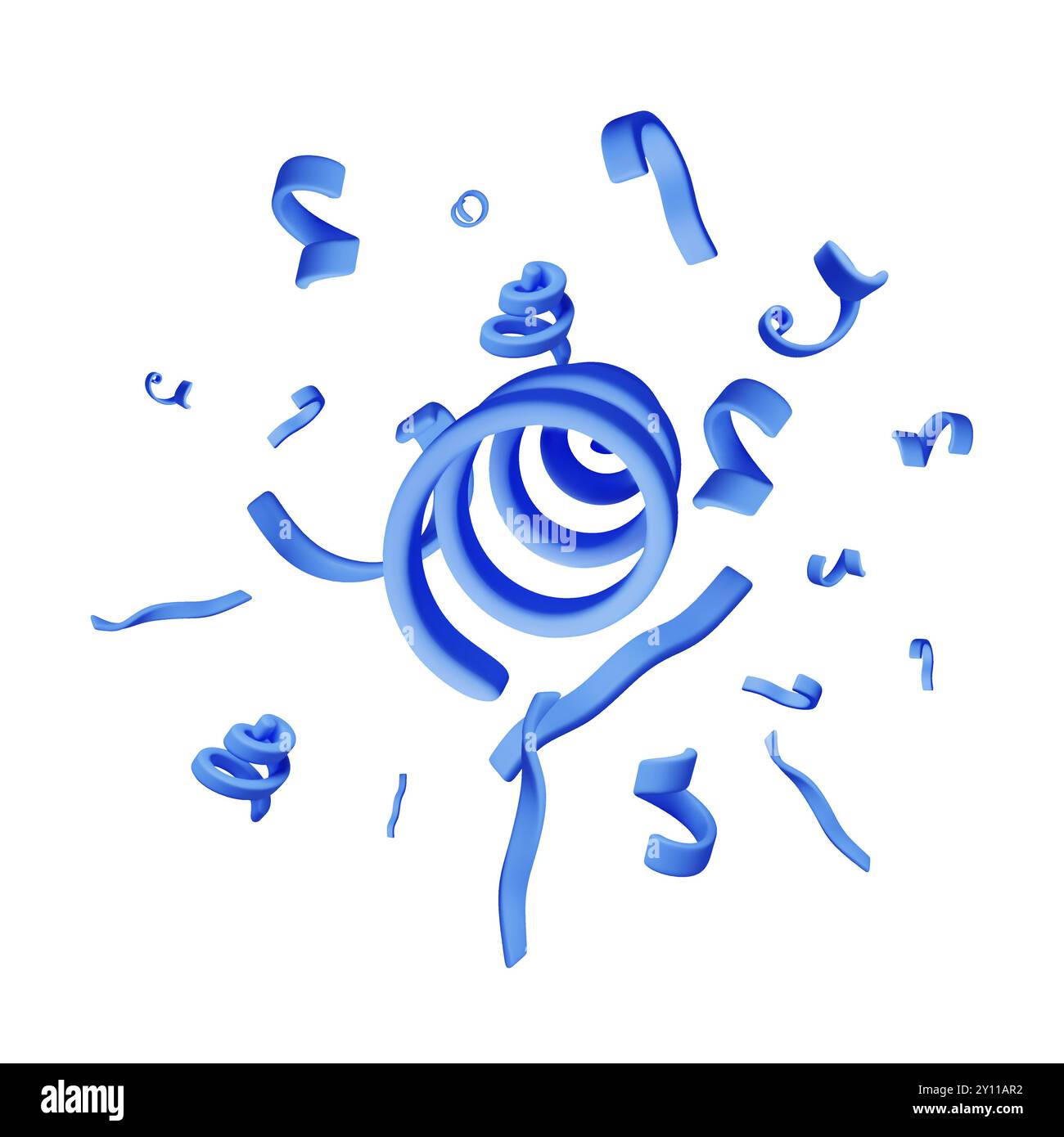 3d set of spiral confetti isolated on white Stock Vector Image & Art ...