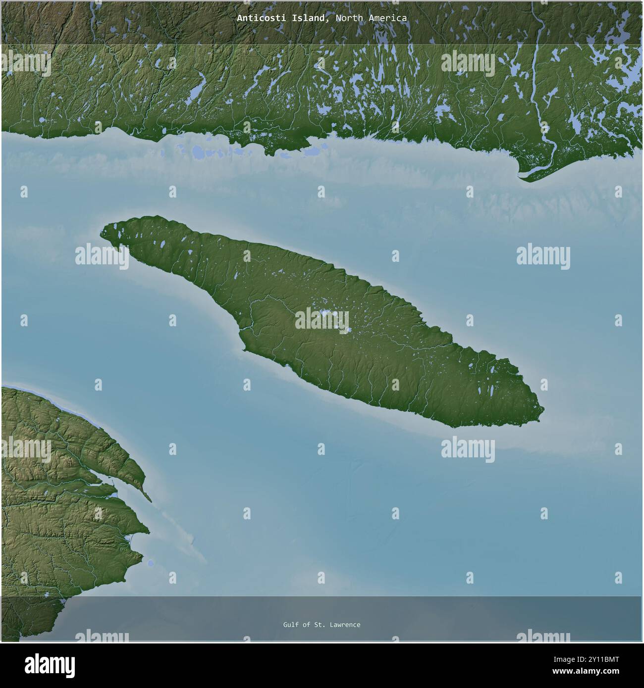 Anticosti Island in the Gulf of St. Lawrence, belonging to Canada