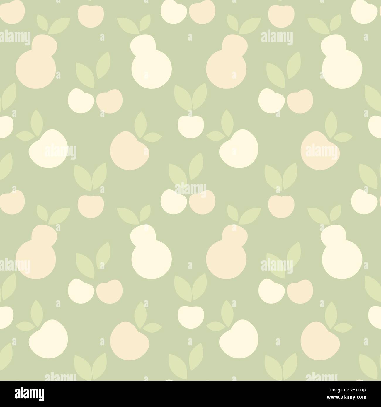 Seamless botanical pattern with fruits vector illustration Stock Vector ...