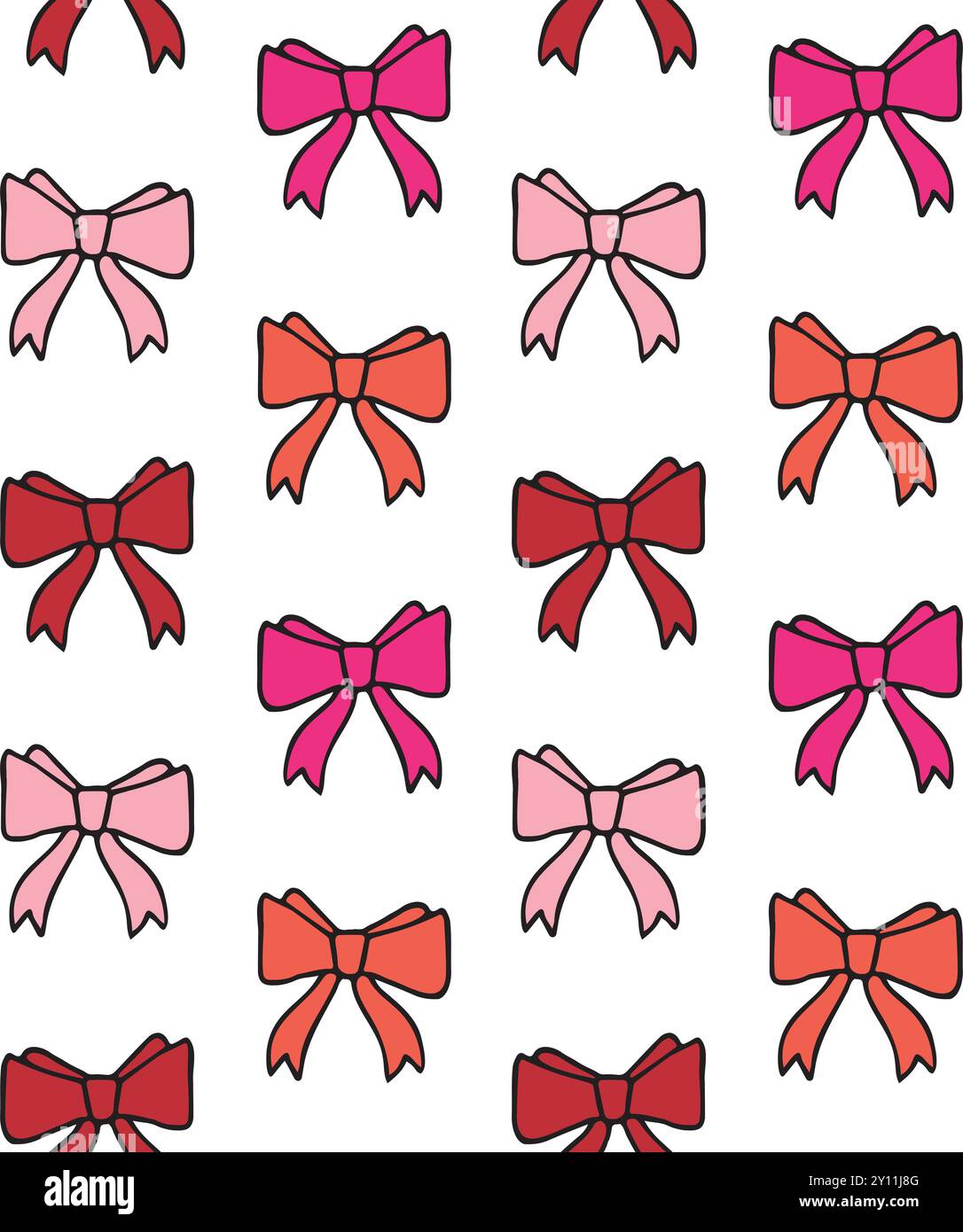 Vector seamless pattern of hand drawn bow tie Stock Vector