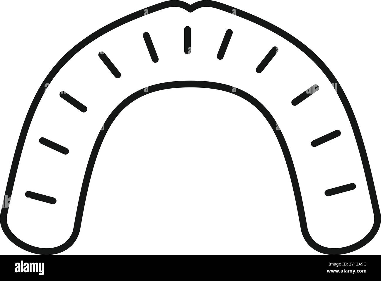 Mouth guard protecting teeth for boxing sports icon in outline style ...