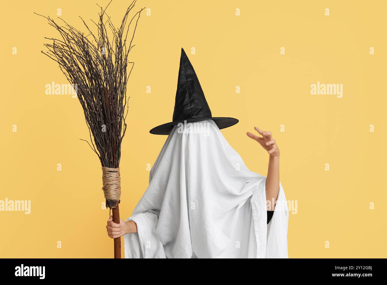 Witch Costume with Hat and Broom