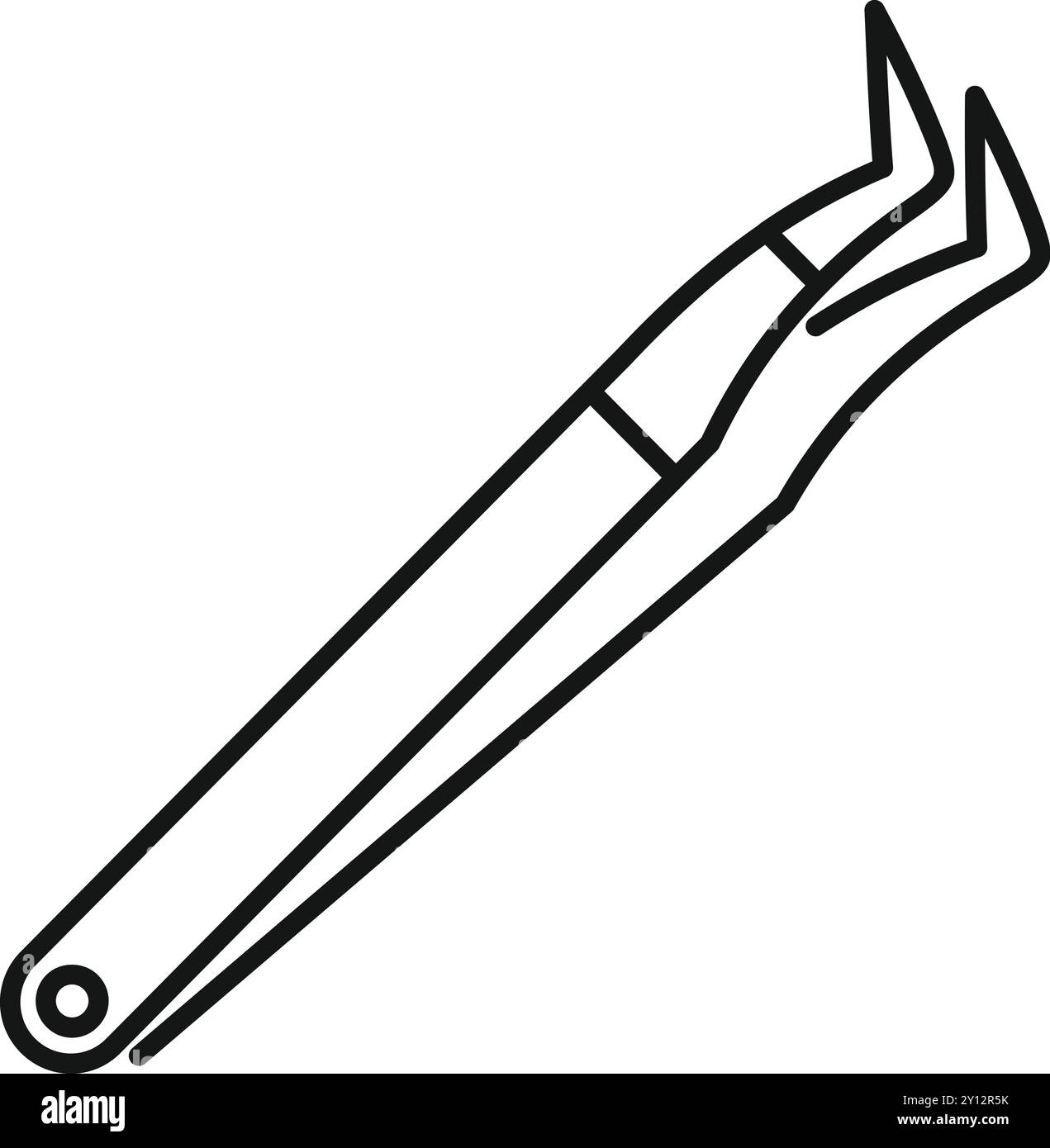 Simple vector icon of dental forceps, a tool used by dentists for pulling teeth Stock Vector