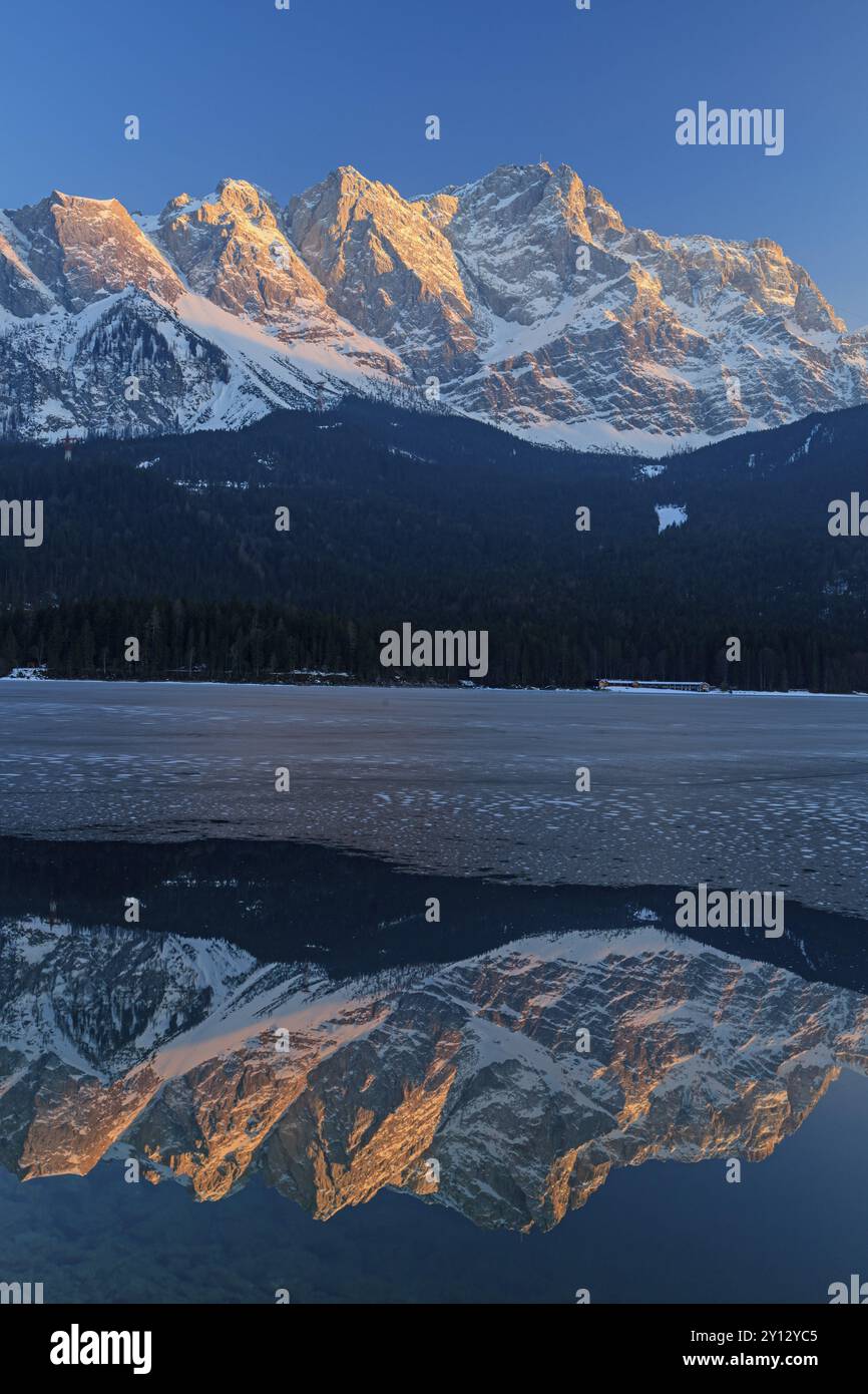 Zugspitze reflecting in eibsee hi-res stock photography and images - Alamy