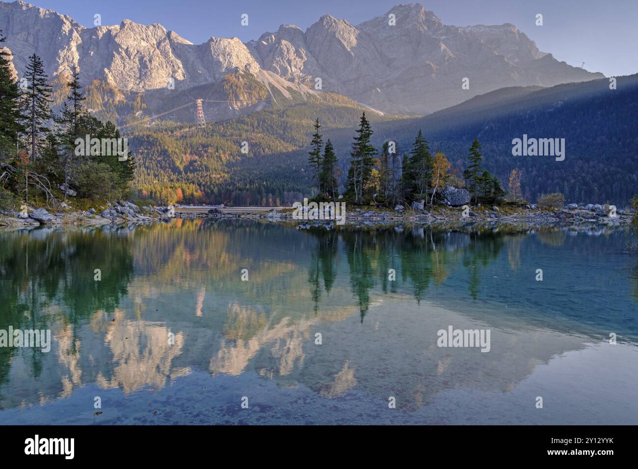 Zugspitze reflecting in eibsee hi-res stock photography and images - Alamy