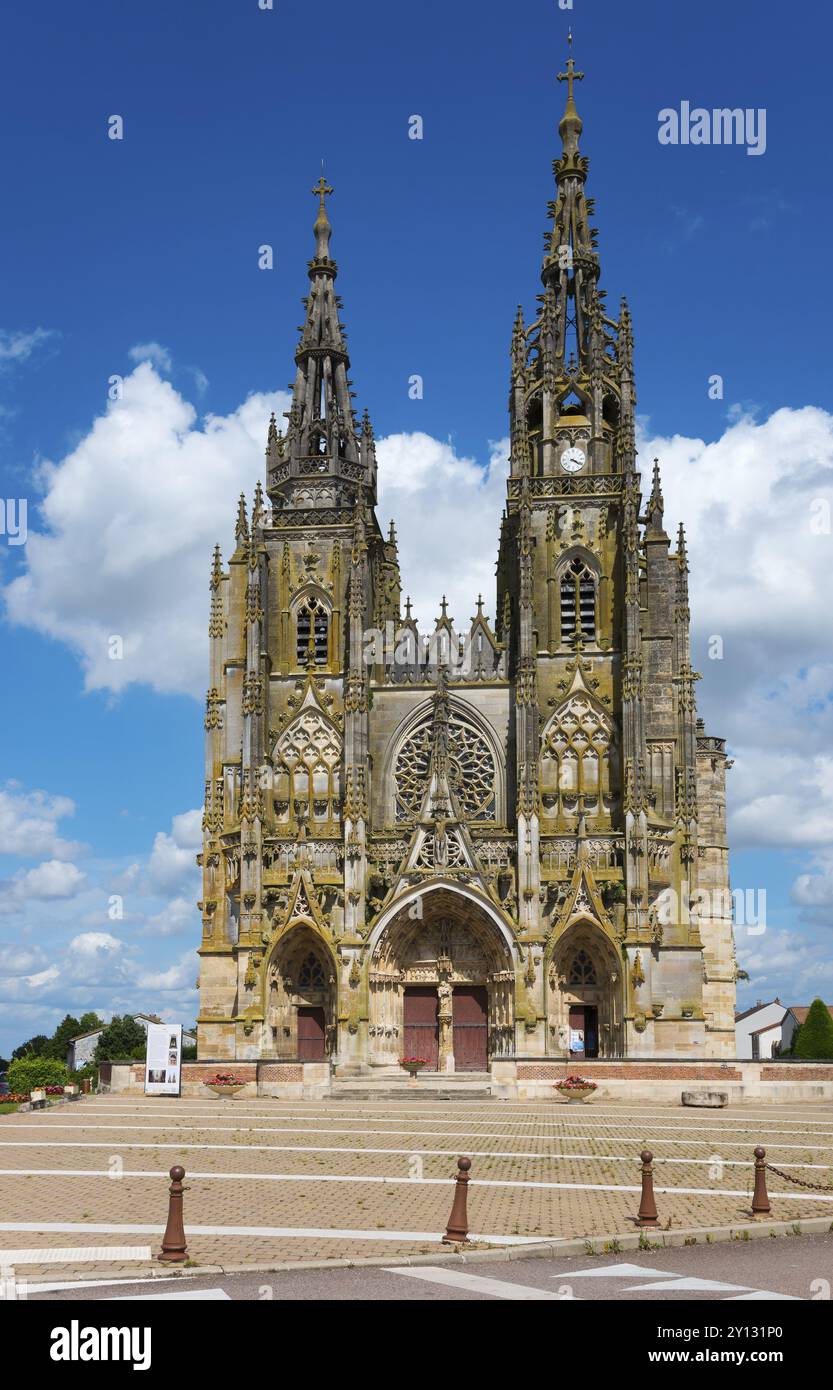 Imposing Gothic church with soaring towers and detailed architecture ...