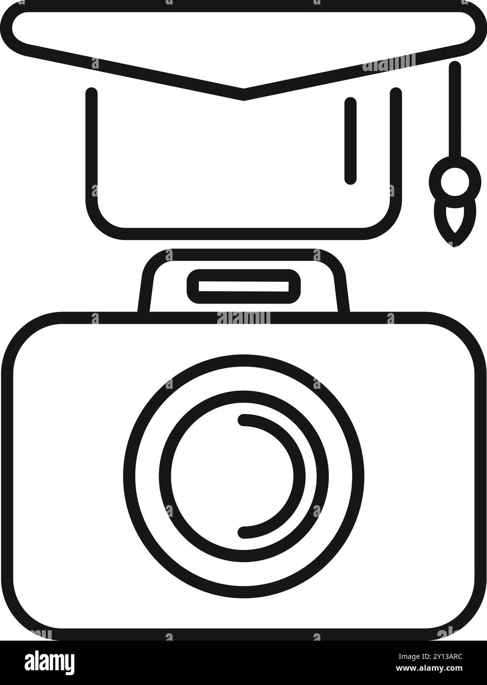 Minimalist vector illustration depicting the concept of graduation in ...