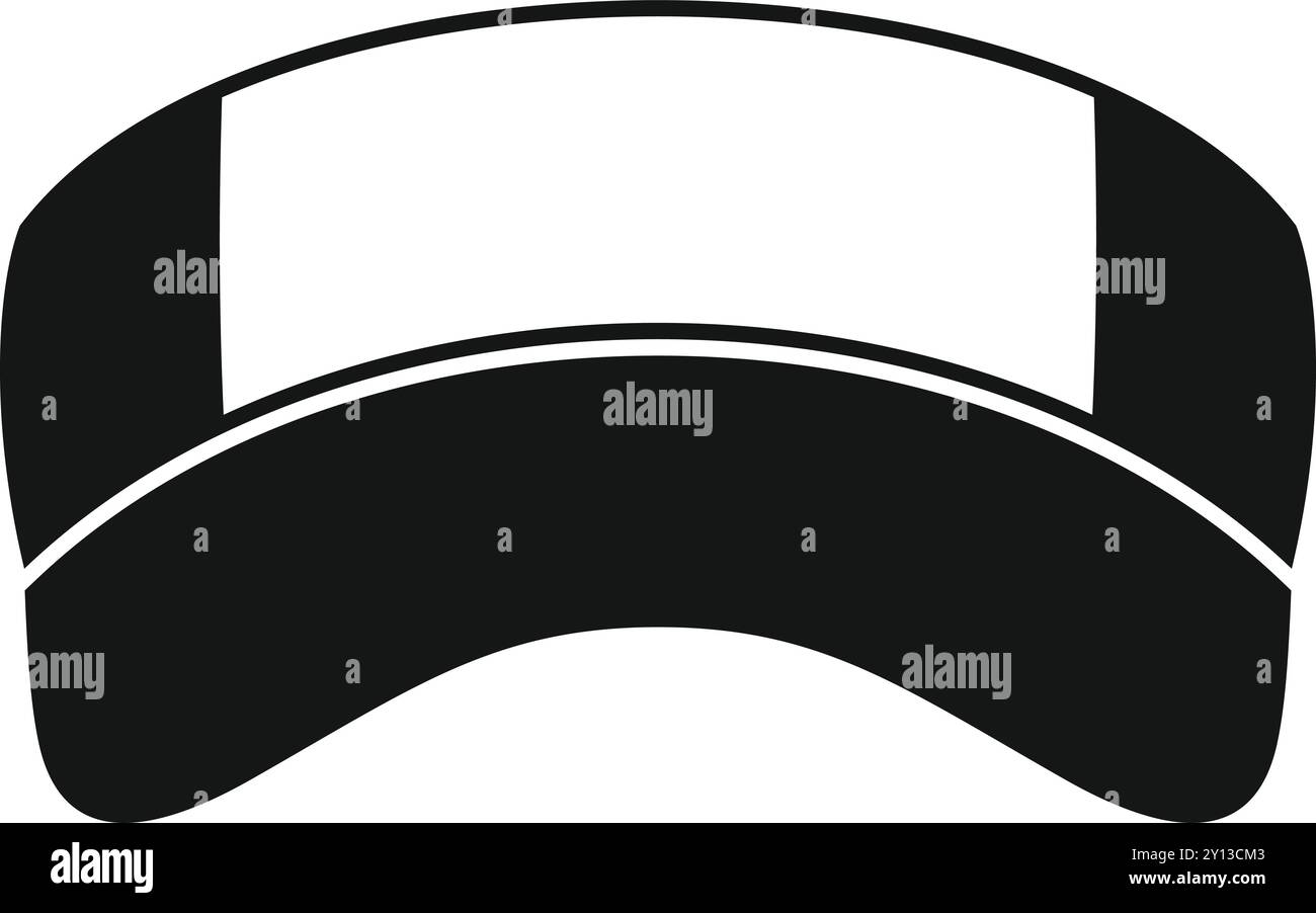 Black and white sun visor cap with white insert template for ...