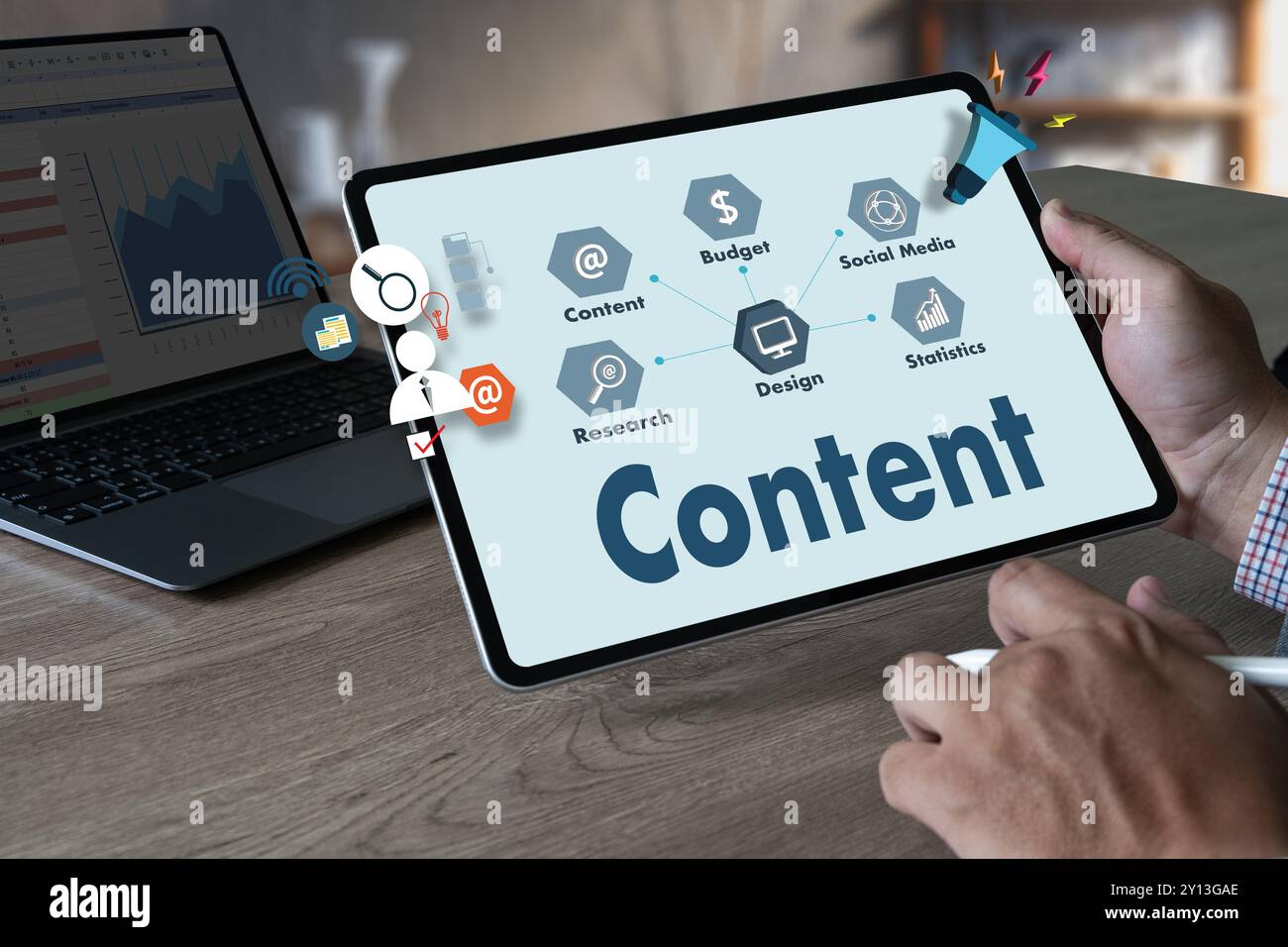 Creative person at computer hi-res stock photography and images - Alamy