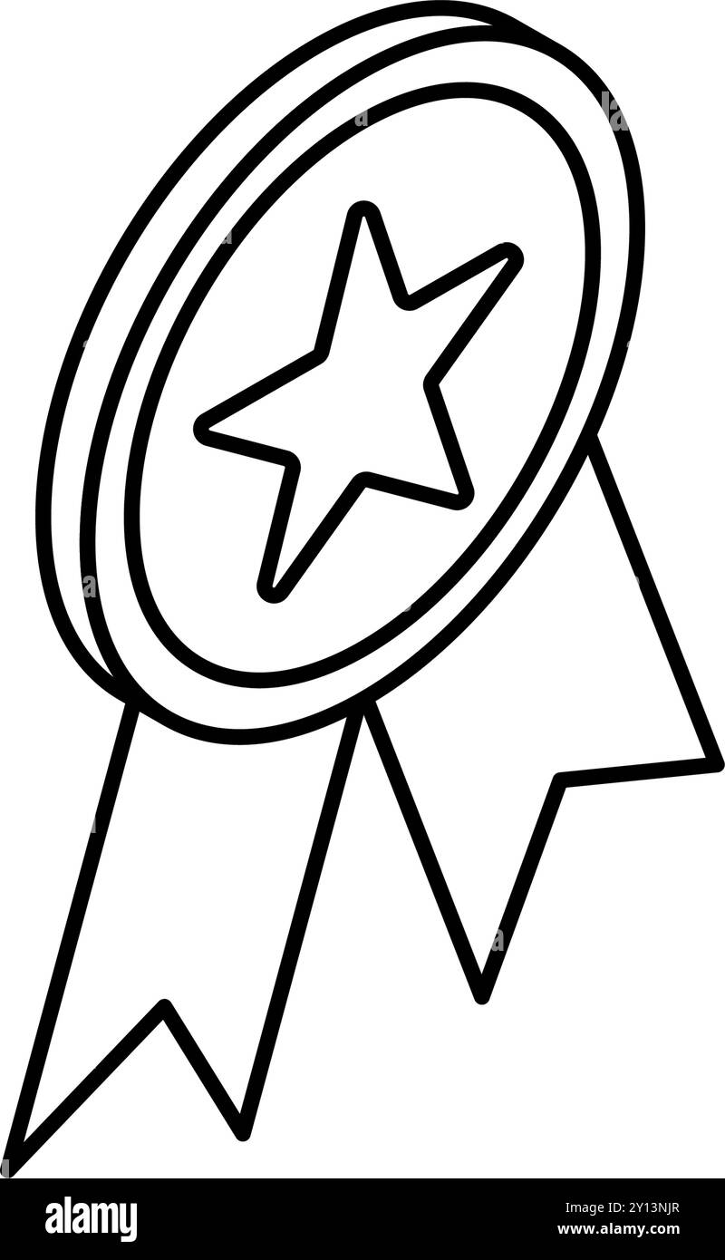 Commendation ribbons, business icons for targets, goal attainment, and ...