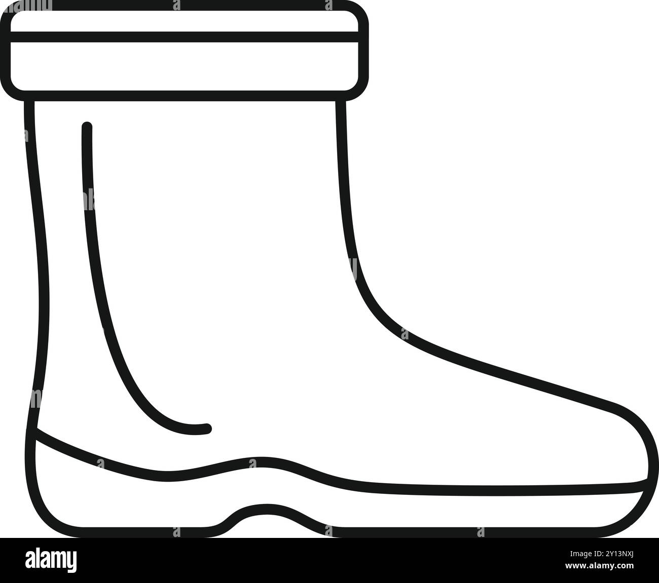 Waterproof rubber boot protecting from rain outline icon for web ...