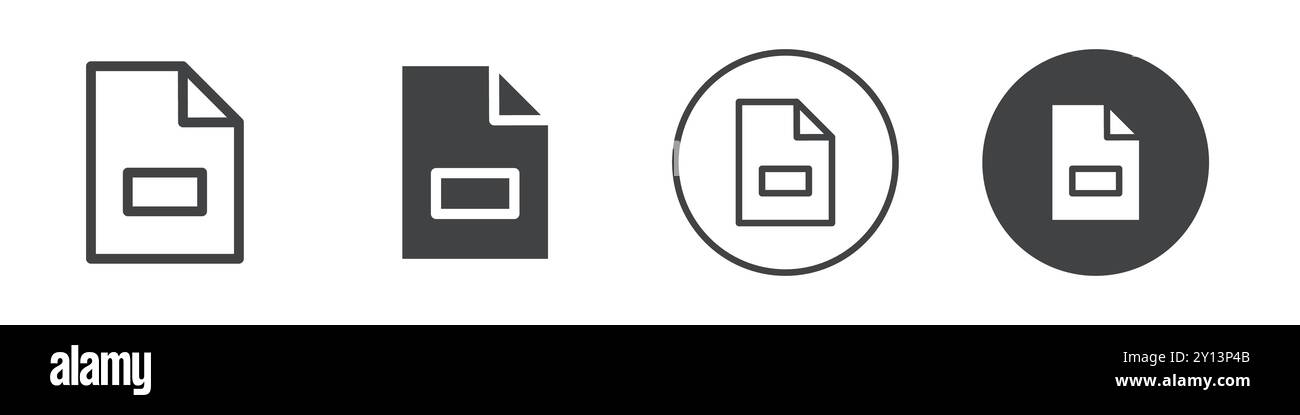 File document icon simple flat vector symbol outline collection set ...
