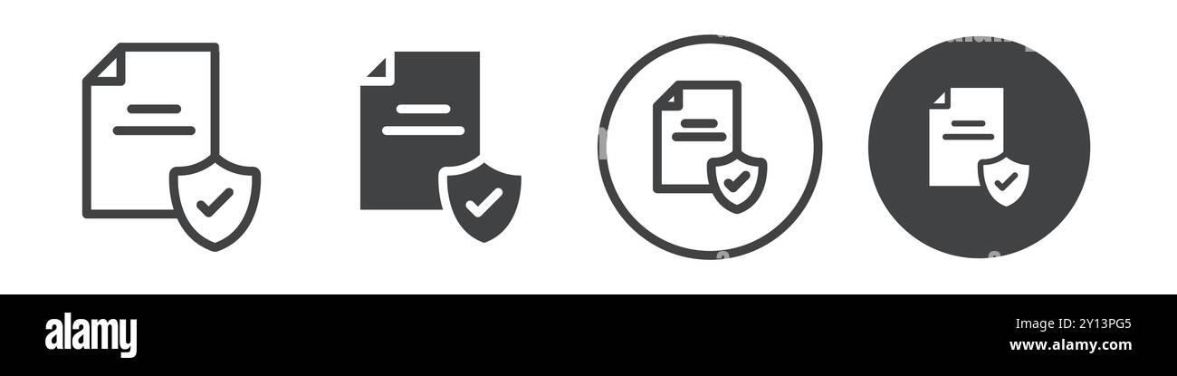 Secure Verification icon simple flat vector symbol outline collection ...