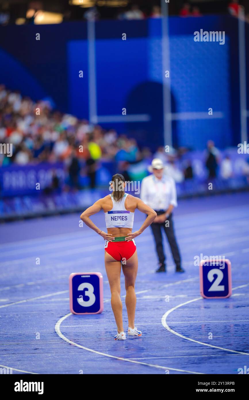 Rita Nemes participating in the heptathlon at the Paris 2024 Olympic Games Stock Photo Alamy