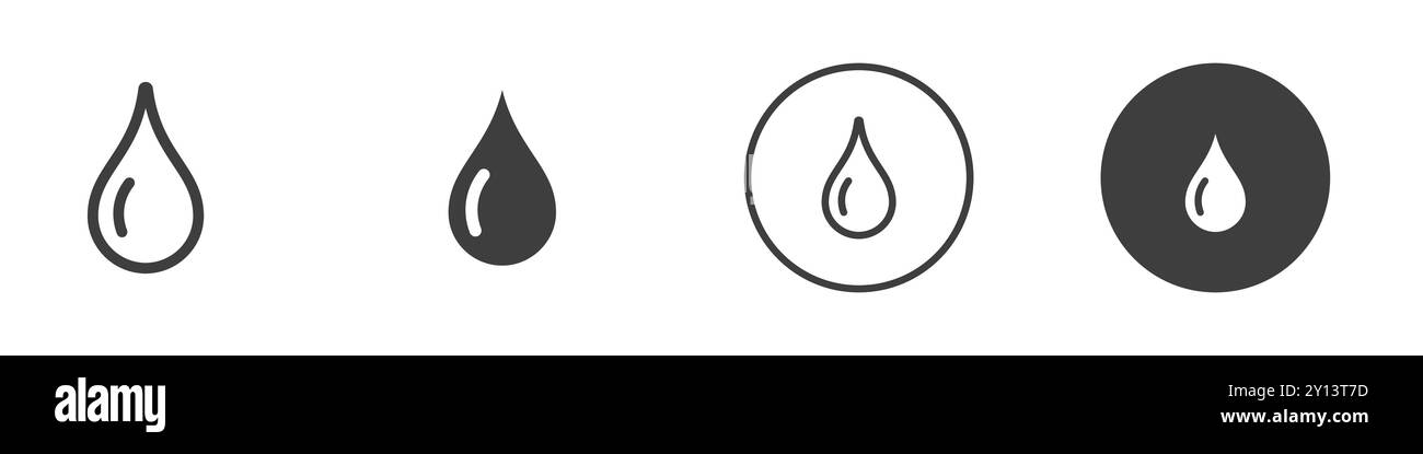 Water drop icon simple flat vector symbol outline collection set logo ...