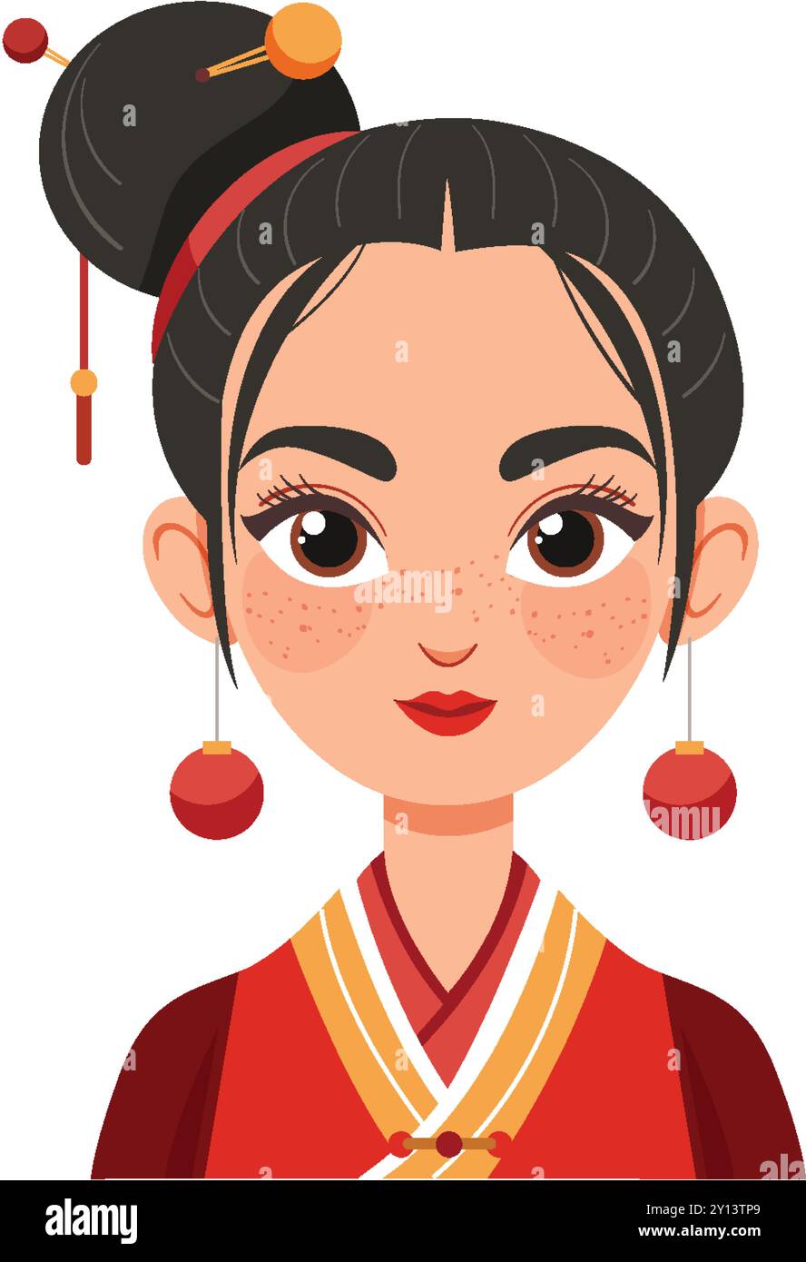 Illustration of a woman in traditional attire Stock Vector Image & Art ...