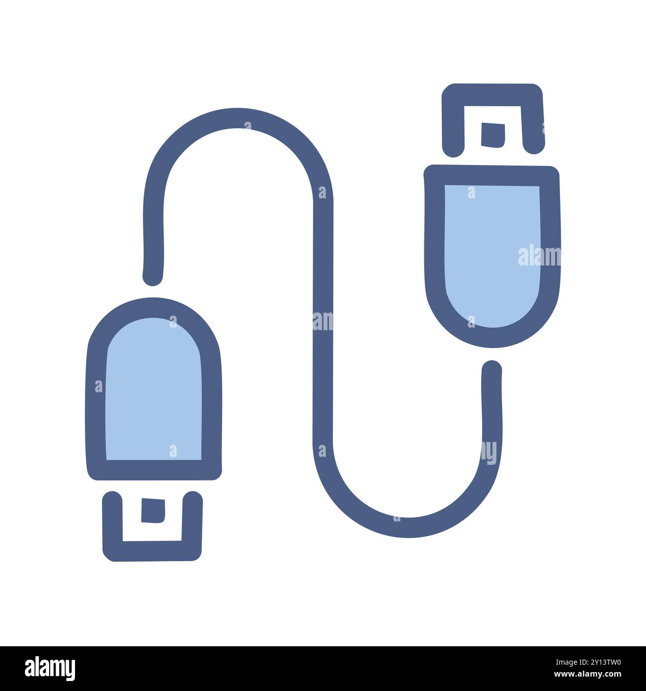 Cable file transfer on laptop Stock Vector Images - Alamy