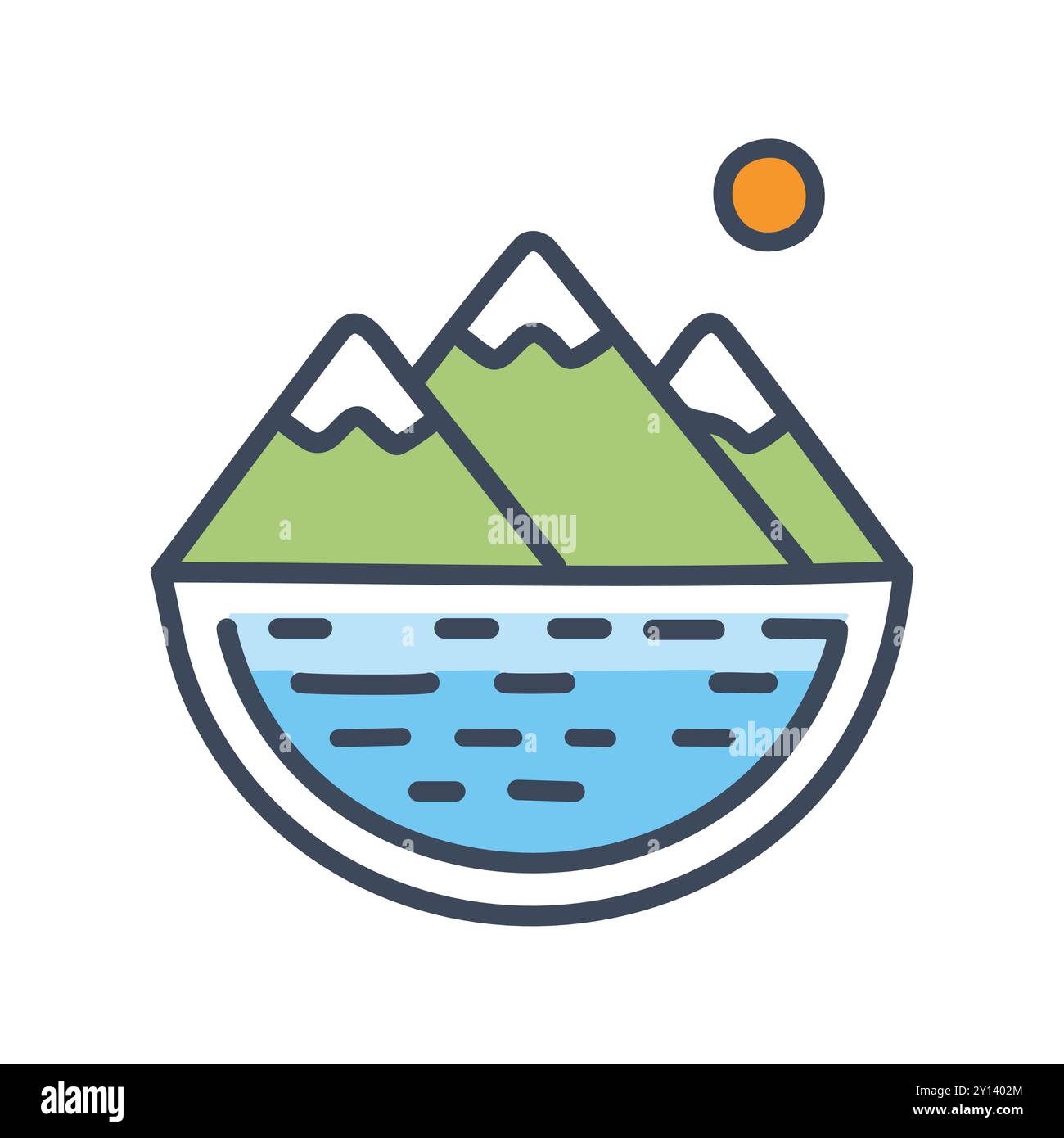 Sunlight reflected lake Stock Vector Images - Alamy