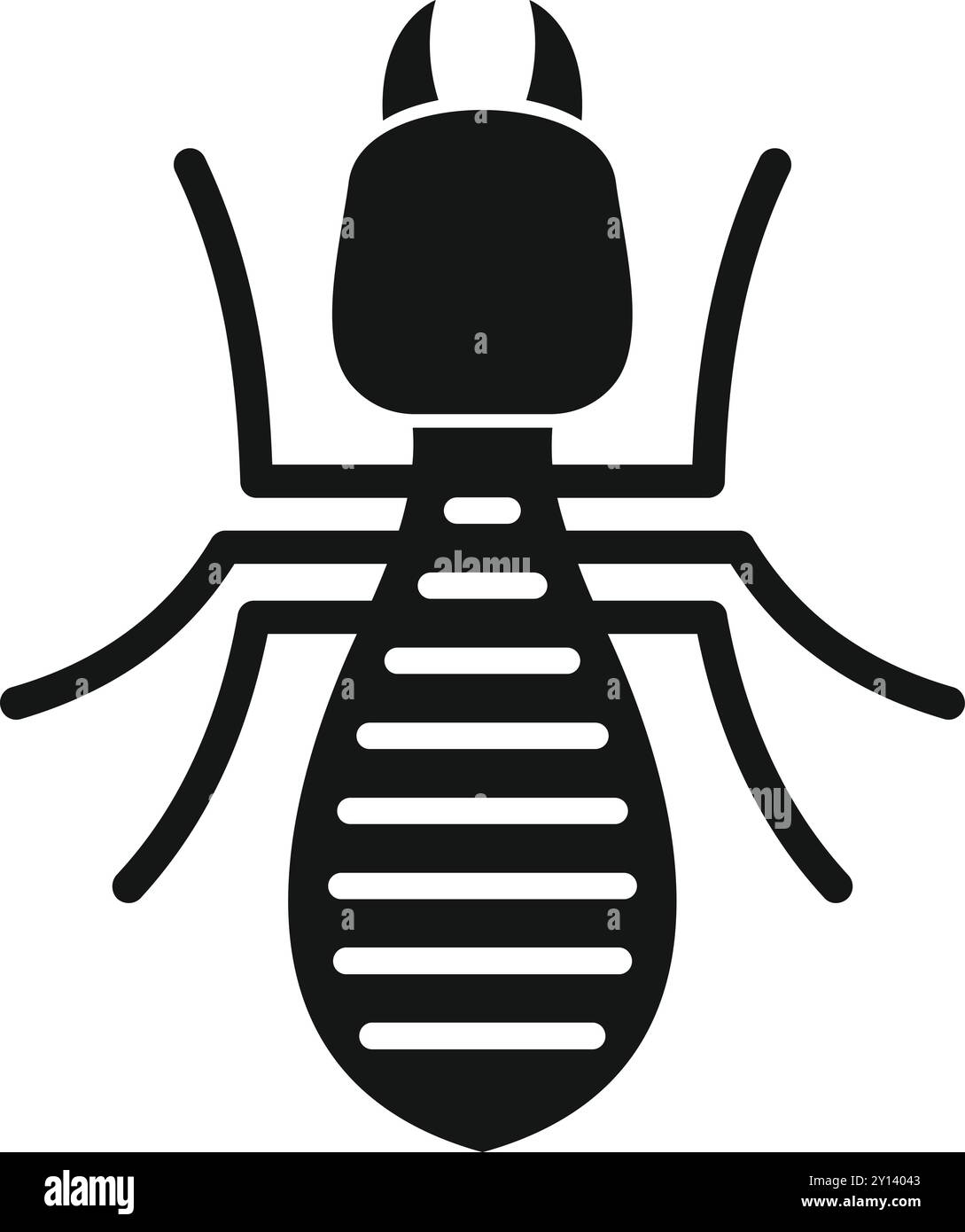 Simple termite icon representing a common pest control issue Stock Vector