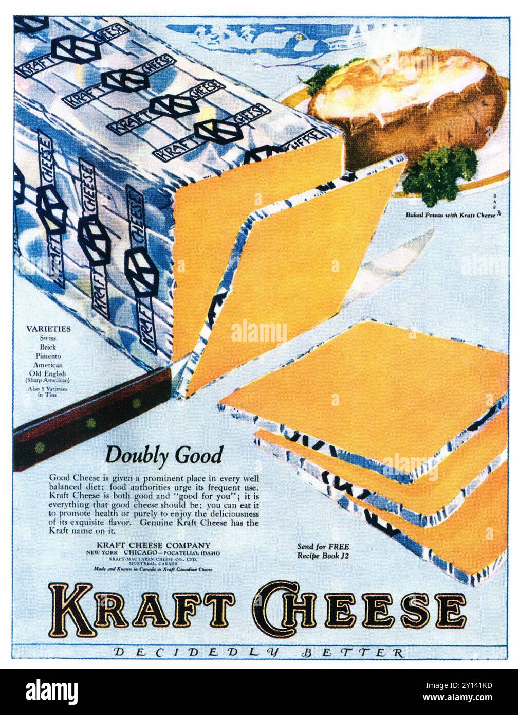 Vintage 1920 KRAFT Elkhorn Cheddar Cheese in Tins Joseph