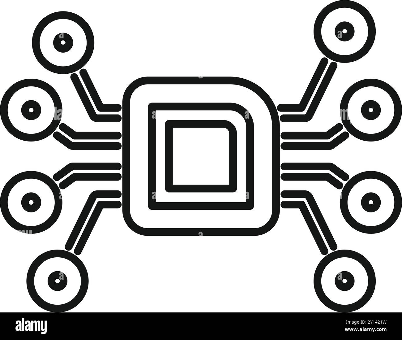 Drawing a motherboard design Black and White Stock Photos & Images - Alamy