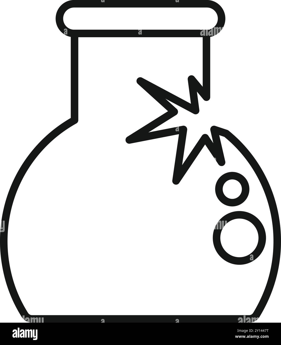 This icon of a chemical flask exploding is perfect for projects related ...
