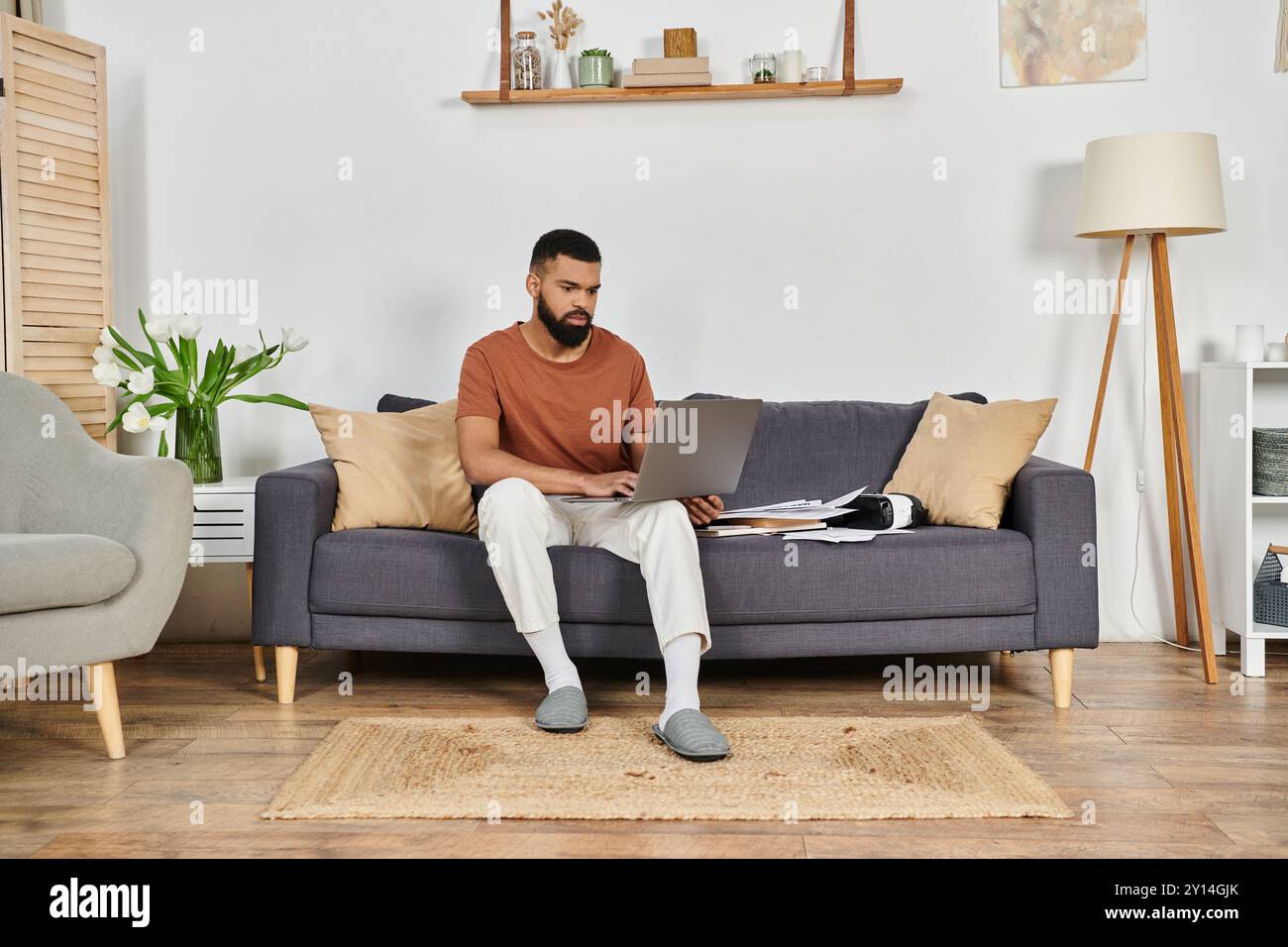 Man seated comfortably table hi-res stock photography and images - Alamy