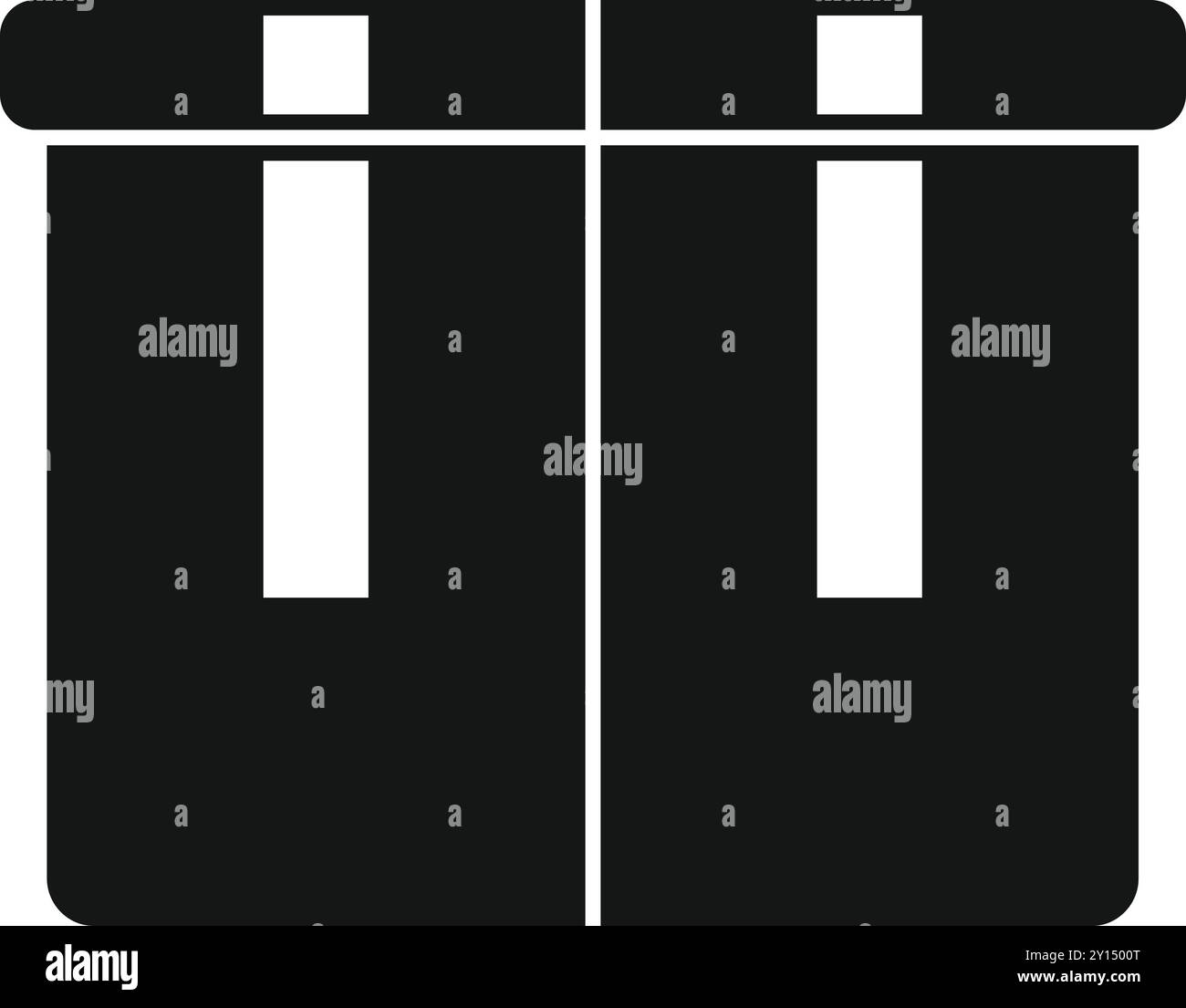 Simple icon of two cardboard boxes standing next to each other ...