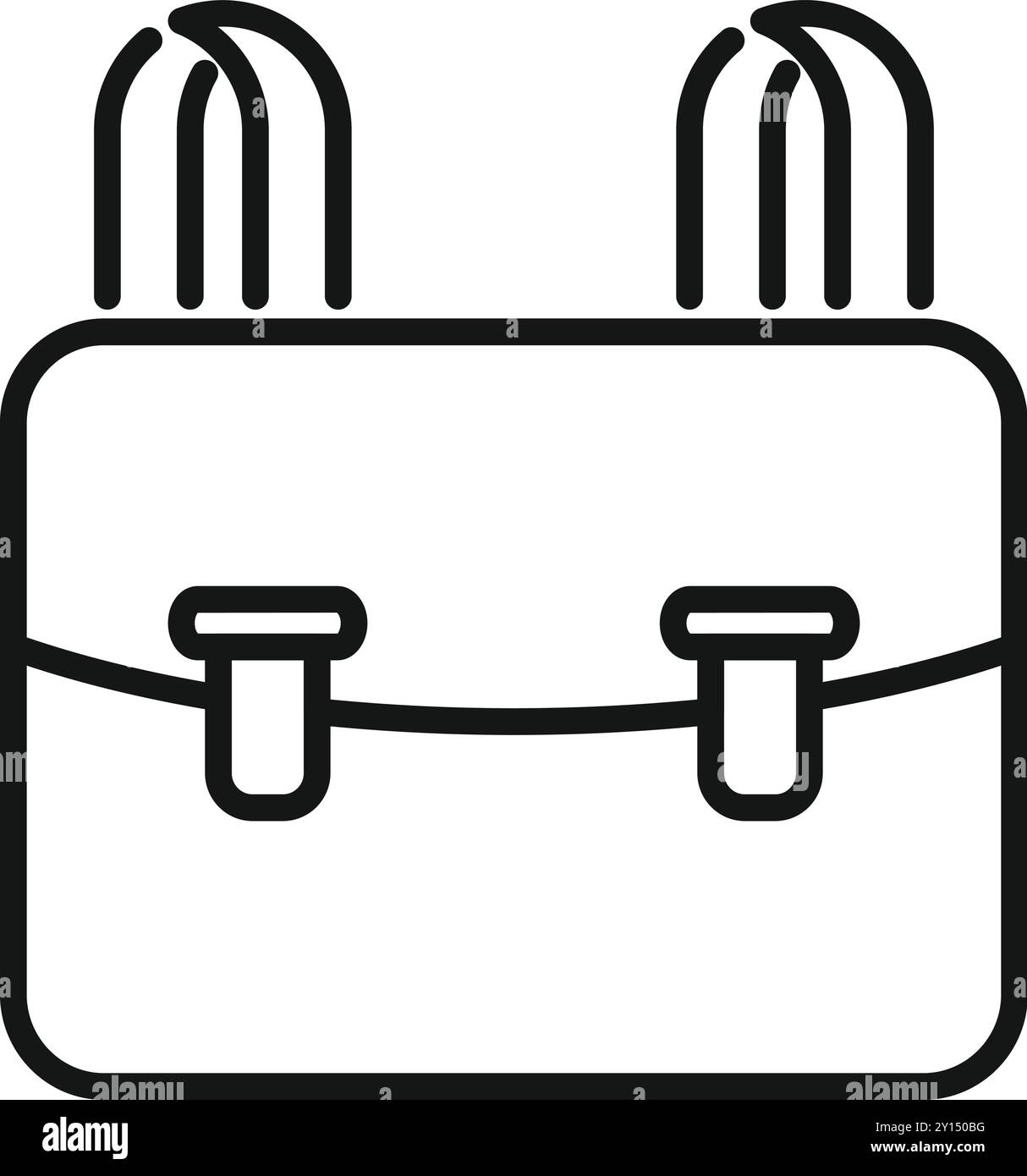 Simple and elegant line drawing of a school bag evoking the idea of going back to school Stock Vector Image Art Alamy