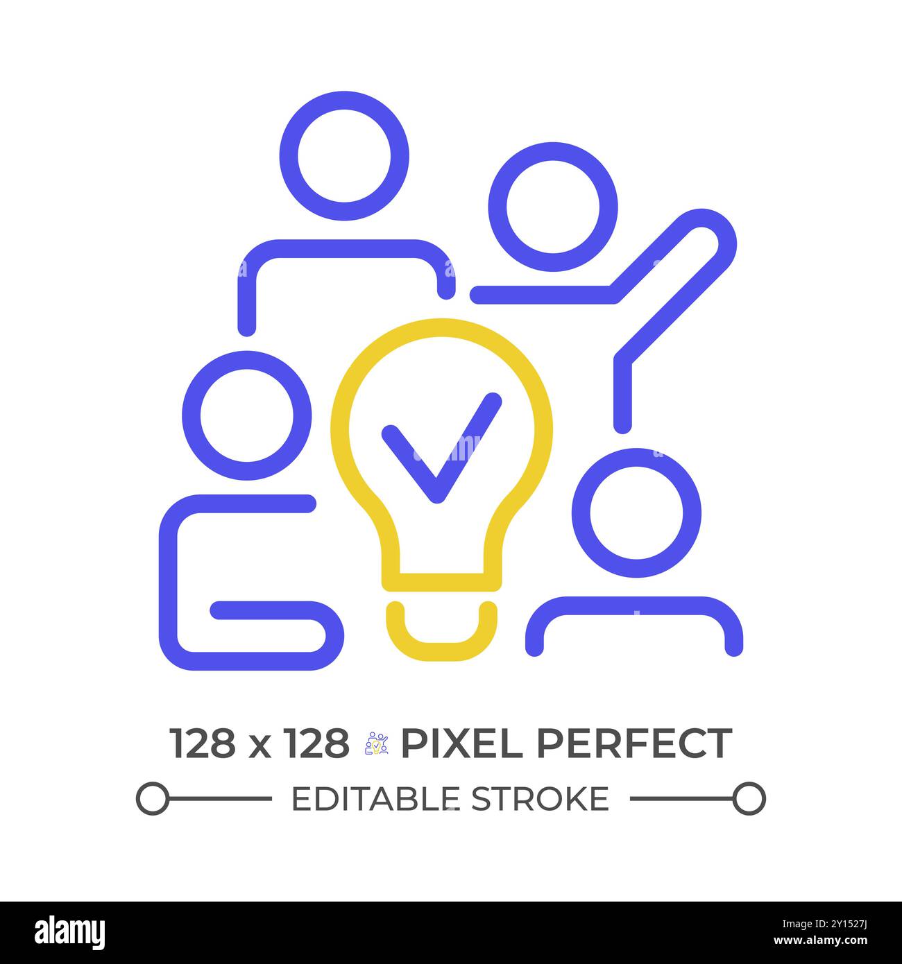 Brainstorming two color line icon Stock Vector