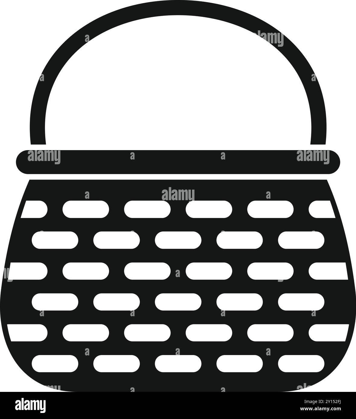 Black silhouette of a grocery basket isolated on a white background ...
