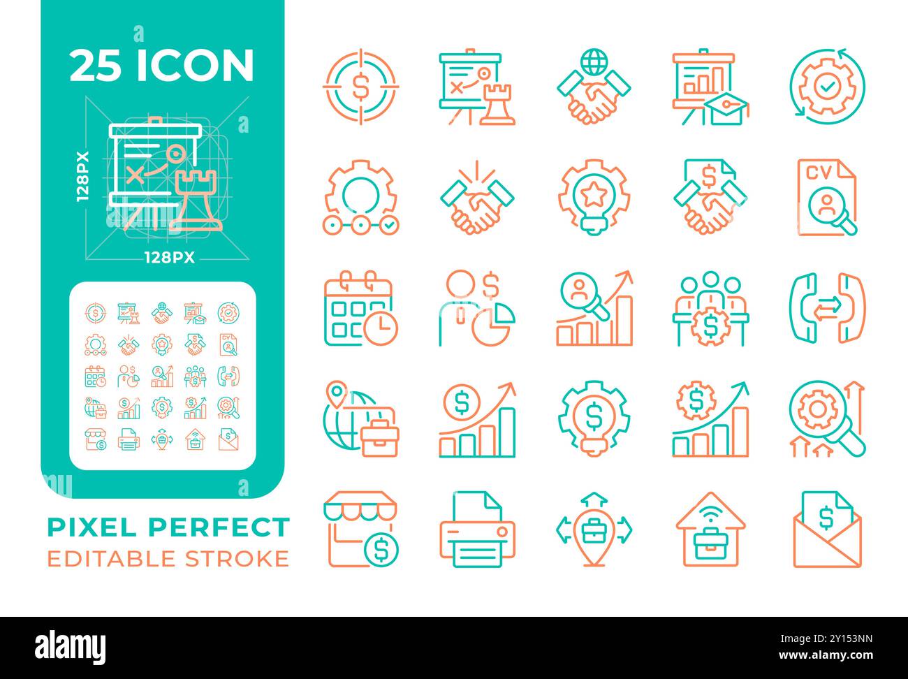 Sales icons line symbols Cut Out Stock Images & Pictures - Alamy