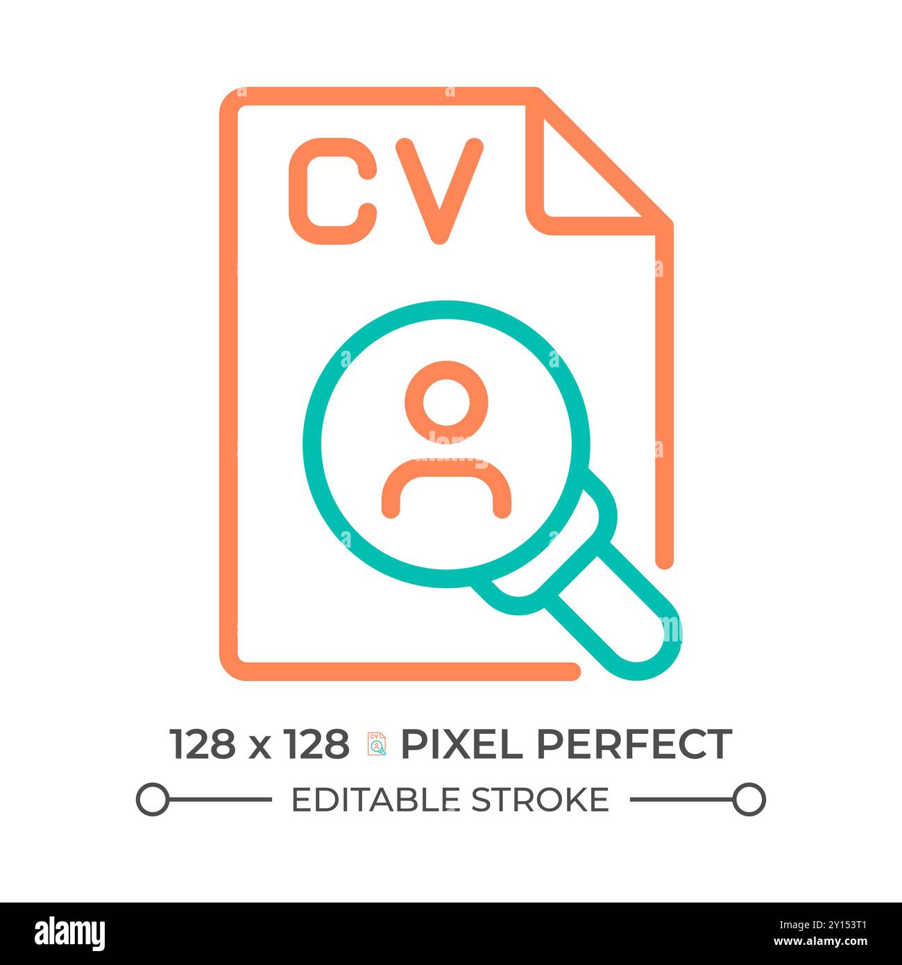 Recruitment two color line icon Stock Vector
